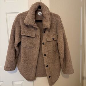 BKE Brown Jacket Plush Oversized Fit